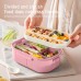 3-Layer Leak-Proof Bento Lunch Box for Adults & Kids, Portable Stackable Food Storage Container with Compartments, Spork & Sauce Cup – Microwave & Dishwasher Safe Model 9038 